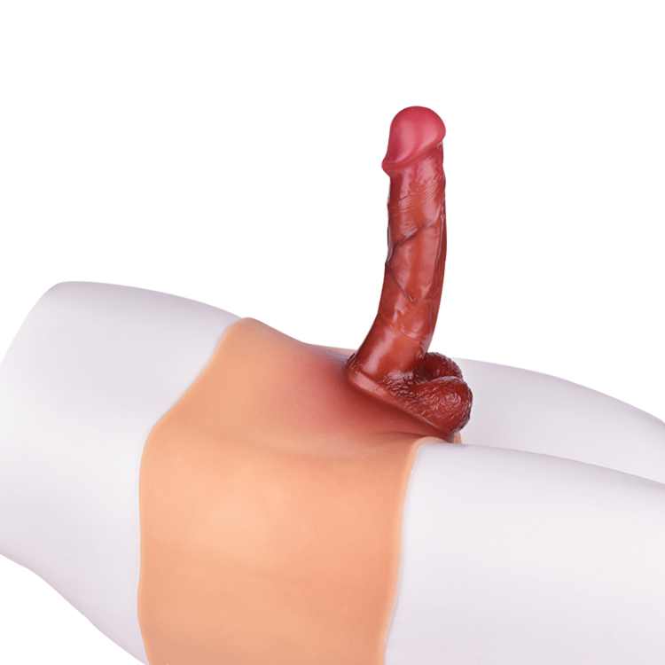 WATCH VIDEO   G-spot Dildo Ultra Realistic Penis Pants Soft Realistic Strap on Dildo Solid Silicone Penis Wear Pants Lesbian sex toy Men