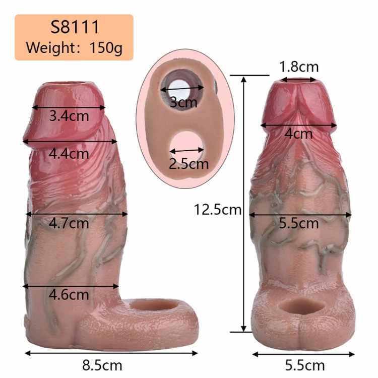 WATCH VIDEO  Penis Sleeve- S8111 (Skin)