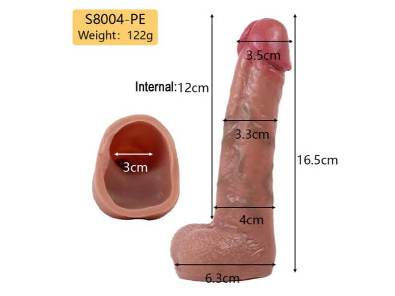 5 Size Realistic Penis Sleeve Penis Extender WATCH VIDEO Before Buy