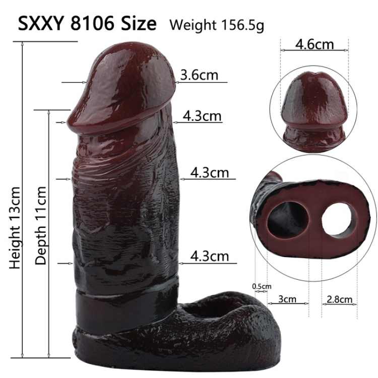 WATCH VIDEO / Black Penis Sleeves - S8106(Black)