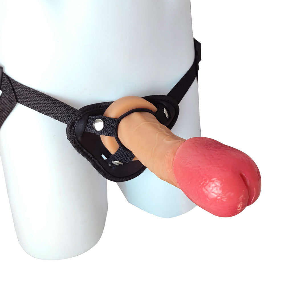 WATCH VIDEO, Mushroom Head Super Realistic Strap-On Dildos