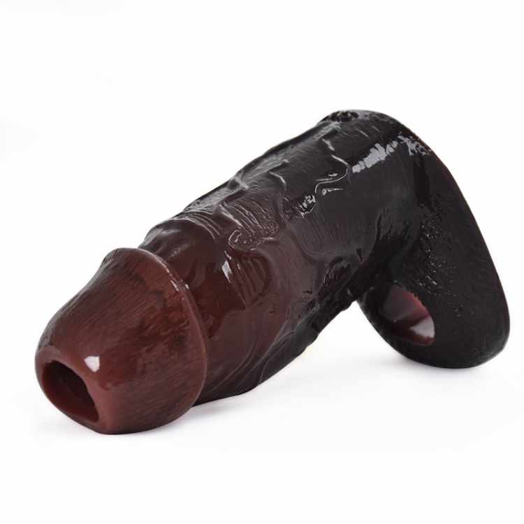 WATCH VIDEO Black Penis Sleeve- S8110 (Black)