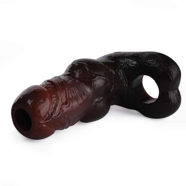 WATCH VIDEO Black Penis Sleeve- S8112(Black)