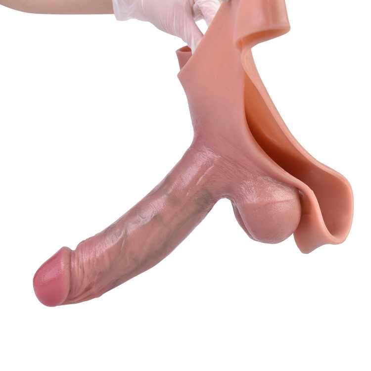 WATCH VIDEO, Hollow Strap on Dildo Unisex Silicone Strapon Hollow Dildo Pants Wearable Penis Sleeve Panties For Men Dick Enlargement For Man