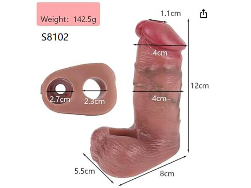 WATCH VIDEO 5 Size Realistic Penis Sleeve Penis Extender WATCH VIDEO Before Buy