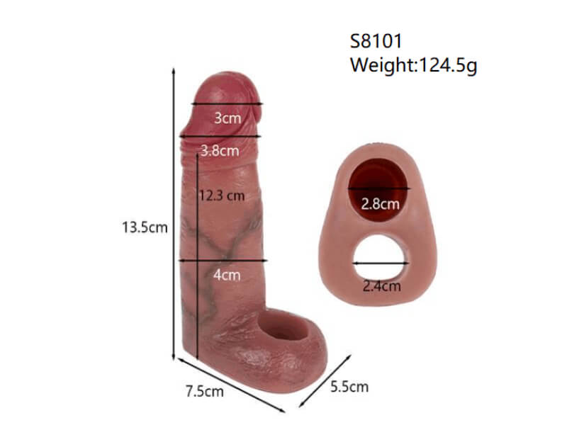 WATCH VIDEO 5 Size Realistic Penis Sleeve Penis Extender WATCH VIDEO Before Buy