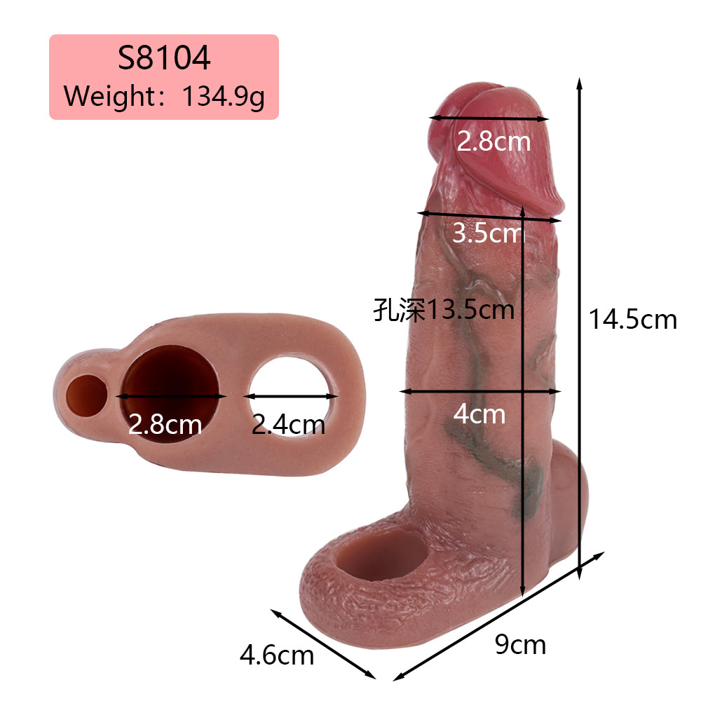 WATCH VIDEO 5 Size Realistic Penis Sleeve Penis Extender WATCH VIDEO Before Buy